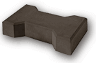 Плитка тротуарная “Катушка” коричневая на сером цементе