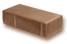 Плитка тротуарная “Кирпичик” светло-коричневая на белом цементе