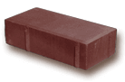 Плитка тротуарная “Кирпичик” рубиновая на сером цементе