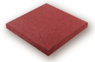 Плитка тротуарная “Квадрат” рубиновая на белом цементе